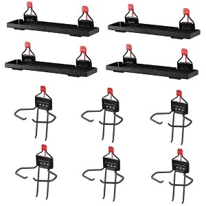 Rubbermaid Metal Shed Shelf (4 Pack) & Large Mounted Power Tool Holder (6 Pack) - 1 of 4