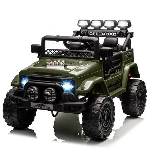 Jojoka 12V Power Wheels for Kids with Remote, Electric Car Ride On with Bluetooth, 3-Speed, Dual Motors - 1 of 4