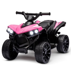 Kids 6V ATV, 4 Wheeler Ride on Quad Car Toy with LED Lights - 1 of 4