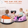 12V Kids Ride-On Bumper Car, Electric Toddler Vehicle with Remote Control, Battery Display, 360° Spin, LED Lights, MP3 & USB - 4 of 4