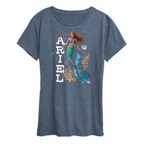 Women's - Disney - Ariel in Water Short Sleeve Graphic T-Shirt - 1 of 4