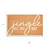 HomeRoots 17" X 29" Brown And White Christmas Outdoor Coir Door Mat - 3 of 4