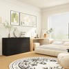 FUFU&GAGA Black Modern Horizontal Dresser Six Drawers Minimalist Style For Bedroom - 4 of 4