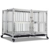 48-in Heavy Duty Dog Crate Cage Kennel with Wheels,Sturdy Locks Design, Double Door Small Door Design & Removable Tray Design - 3 of 4