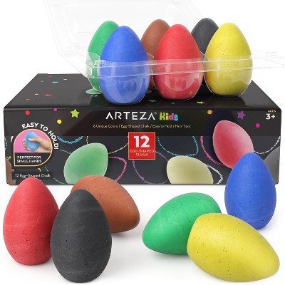 Arteza Kids Egg Shaped Sidewalk Chalk - 12 Pack
