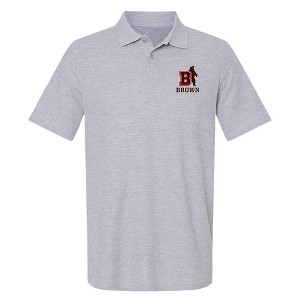 Men's Brown University Primary Mark Cotton Polo Short Sleeve T-Shirt - 1 of 4