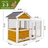 Large Outdoor Chicken Coop Wooden Chicken Coop, Waterproof PVC  Gradient 50 Inch For Outdoor Backyard Farm Rabbit Small Animal Poultry - 2 of 4