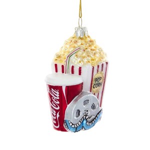 Kurt Adler Glass Ornament for Christmas Tree, Coca-Cola at the Movies - 1 of 3