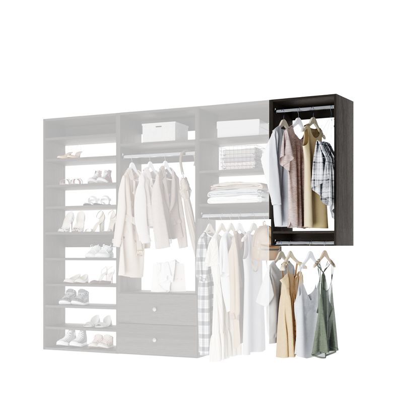Modular Closets Built-in Double Hanging Unit For Closet Systems, 3 of 7