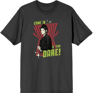 Beetlejuice Beetlejuice Come In If You Dare Men's Crew Neck Short Sleeve Tee - 1 of 2