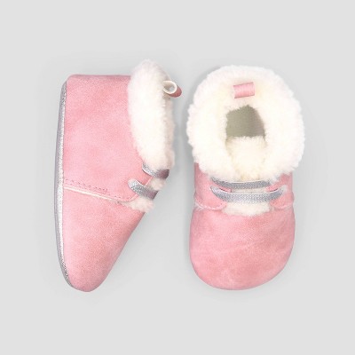 pink crib shoes