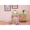 FONTOI Kids Dressing Table with Stool, Fairy Girls Vanity Table for Girls, Green, 11.81"*35"*23.23" - 2 of 4