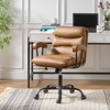 Barnaby Modern Faux Leather Swivel Office Chair with Casters|HULALA HOME - 2 of 4