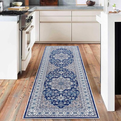 Coolmee Area Rugs Living Room Washable Boho Large Vintage Soft Rug Farmhouse Non-Slip Indoor Floor Carpet for Bedroom Dining Room