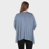 24seven Comfort Apparel Womens Plus Elbow Length Sleeve Open Cardigan - 2 of 3