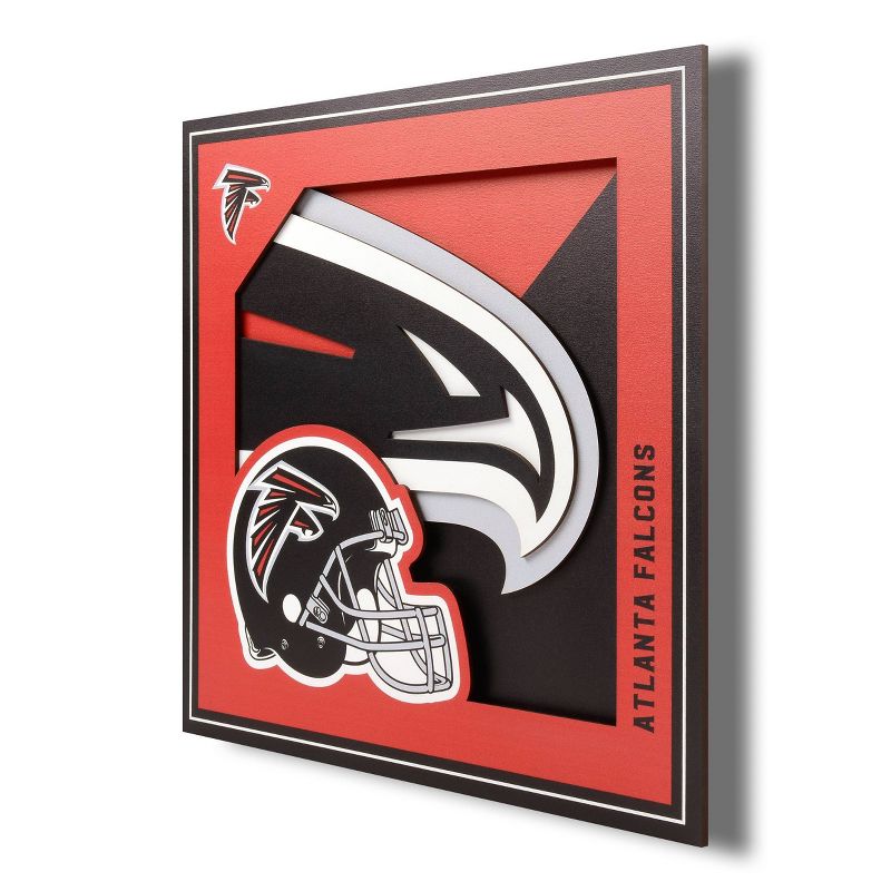 NFL Atlanta Falcons 3D Logo Series Wall Art - 12&#34;x12&#34;, 1 of 5