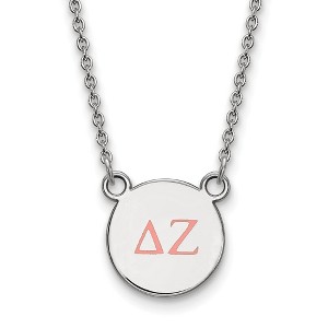 Black Bow Jewelry Sterling Silver Delta Zeta Greek Life Necklace 18 Inch - 1 of 4