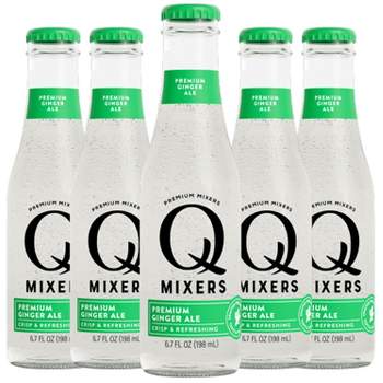 Q Mixers Ginger Ale Soda Premium Cocktail Mixer Made with Real Ingredients 6.7oz Bottles | 5 PACK