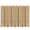 Wooakway Rustic Folding Wood Room Divider Vintage Freestand Privacy Screen for Room Seperation Living Room Bedroom Office Room - 2 of 4