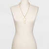 Gold with Two Rings Statement Necklace - A New Day™ Gold - image 2 of 3