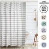Folkulture Gray Shower Curtain for Bathroom 72"X72" Boho Shower Curtain with Tassels for Farmhouse Décor, Water Repellent Recycled Cotton (Charcoal) - 2 of 4