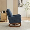 WhizMax Gliding Rocking Chair With Retractable Footrest & High Back, Upholstered Lounge Armchair With Side Pocket For Living Room Bedroom - 2 of 4