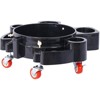5 Gallon Bucket Dolly with Wheels, Heavy Duty Plastic Drum Dolly with 5 Smooth-Rolling Swivel Casters Secure Locking Cart for Car Washing Black - 4 of 4