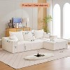 110" Modular Sectional Sofa, L-Shape Cloud Couch with Ottomans, Sponge Compression Sofas for Living Room, No Assembly Required - 2 of 4