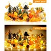 Fall Decor 2 Pack Lighted Fall Garland, Total 16.4ft 40 LED Halloween String Lights, Friendsgiving Gift Thanksgiving Decor for Home Holiday - 4 of 4