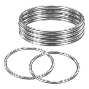 Unique Bargains Dream Catcher Stainless Steel Macrame Wreath Floral Round Metal O Rings 6 PCS - 1 of 4