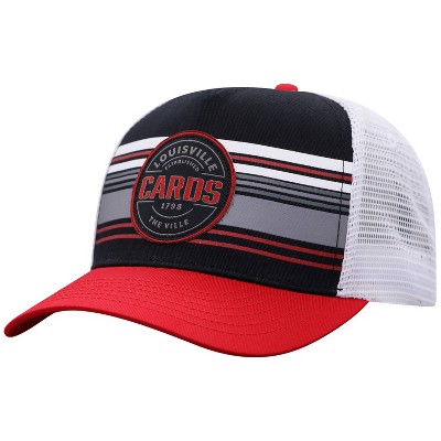 NCAA Louisville Cardinals Men's Vista Black with Hard Mesh Snapback Hat