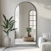 Wooakway Modern Arched Metal Full Length Mirror Bathroom Mirror Decorative Wall Mirror Floor Mirror for Bedroom Living Room - 2 of 4