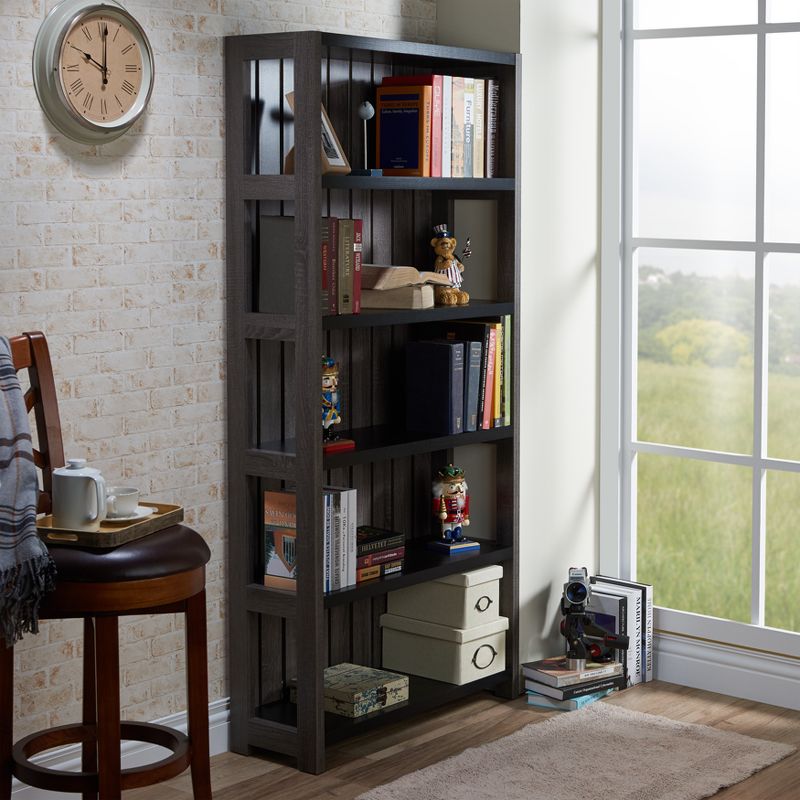 72&#34; Kehoe Transitional Bookcase Dark Gray/Black - HOMES: Inside + Out, 3 of 6