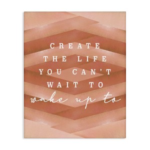 Stupell Industries Uplifting Inspirational Quote Geometric Stripes Design Canvas Art - 1 of 4