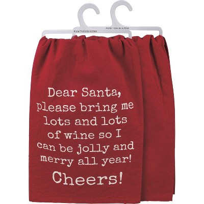 Primitives by Kathy Kitchen Dish Towel - 109979 Dear Santa Please Bring Me