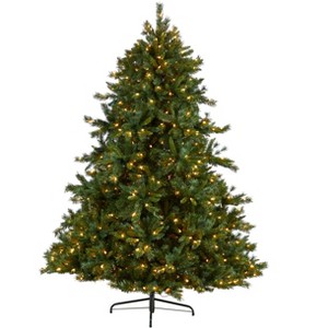 Nearly Natural 8-ft Wyoming Mixed Pine Artificial Christmas Tree with 650 Clear Lights and 2302 Bendable Branches - 1 of 3
