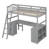 Twin Size Loft Bed with Drawers, Shelves and Desk - 3 of 4