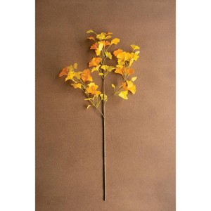 Artificial Golden Ginkgo Stem – 38" Tall Faux Botanical by Kalalou - 1 of 3