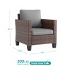 Sonkuki 2PCS Patio Single Sofas Outdoor Wicker Rattan Furniture Set w/ Soft Cushions for Garden Yard Porch - 2 of 4