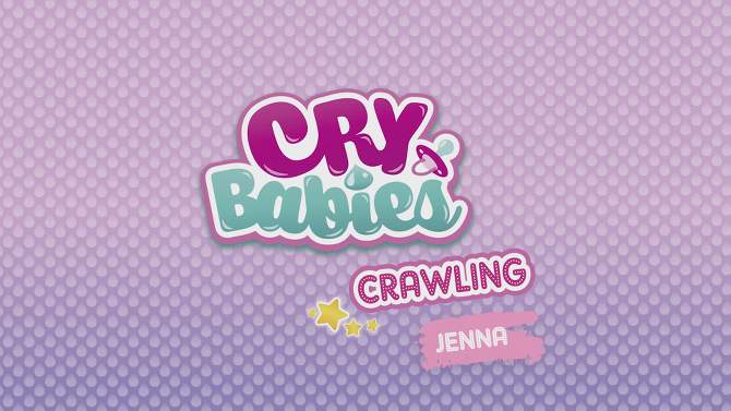Cry Babies Crawling Jenna Interactive Baby Doll with 35+ Realistic Baby Sounds, 2 of 8, play video