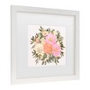 Trademark Fine Art - Rosana Laiz Blursbyai Nanette floral bouquet in pastels Matted Framed Art - 3 of 4