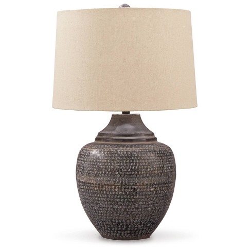 Olinger Metal Table Lamp Brown - Signature Design By Ashley: Antique ...