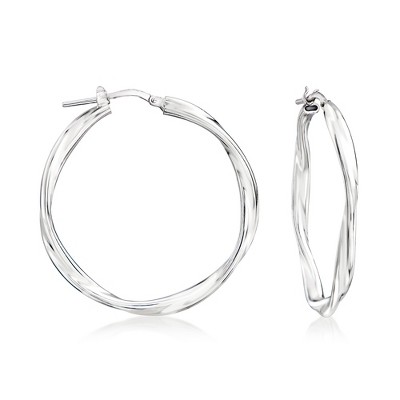Ross-Simons Italian Sterling Silver Twisted Hoop Earrings