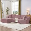 Mjkone 2-Pcs Free Combination Modular Sectional Sofas with Deep Seat,Corduroy L-Shaped Sofa with Chaise Lounge - 4 of 4