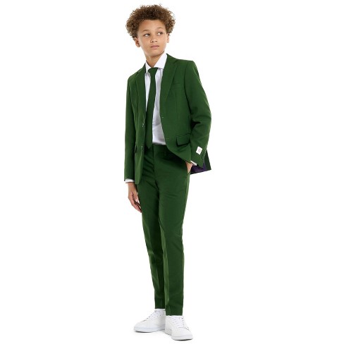 OppoSuits Teen Boys' Solid Color Suits - Glorious Green - Dark Green - Size 10 Years - image 1 of 4