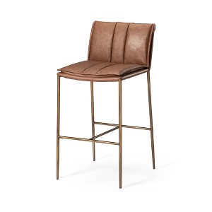 Maven Lane Gerard High Back Vegan Leather Bar Height Bar Stool - 1 of 4