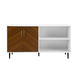 Cesicia White Modern TV Stand for TVs up to 65" - 1 of 4