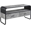 CAVINAS Industrial Style TV Stand with Metal Frame and Cabinets Entertainment Center with Storage - 4 of 4