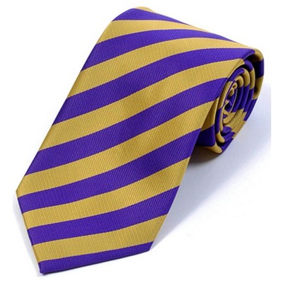 Men's College 1/2" Stripes Colored Woven Slim Neck Tie