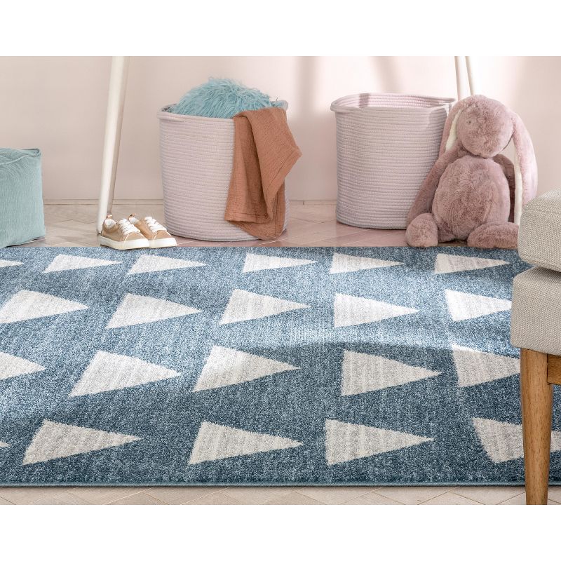 Well Woven Tango Geometric Triangle Stain-resistant Area Rug, 3 of 9